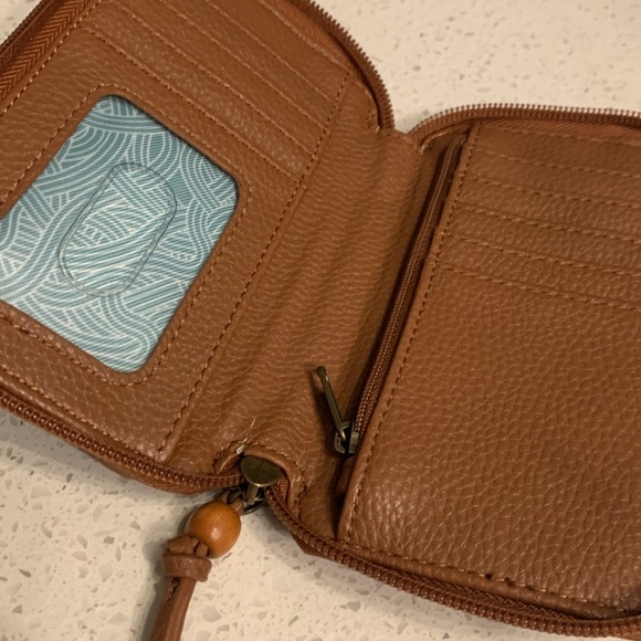 The Sak 3 In 1 Phone Wallet Brown Leather Organizer Wristlet - Picture 2 of 7